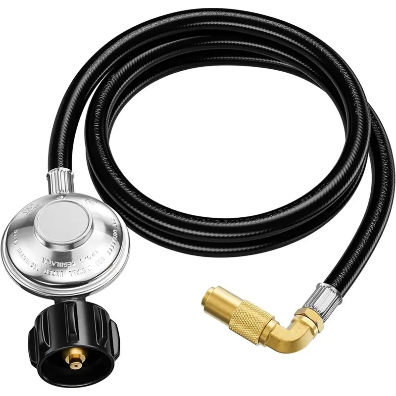 

Шланг-адаптер для пропана ABKU-6Ft для настольных грилей 17 и 22 дюймов, шланг-регулятор давления пропана с угловым адаптером 90 градусов