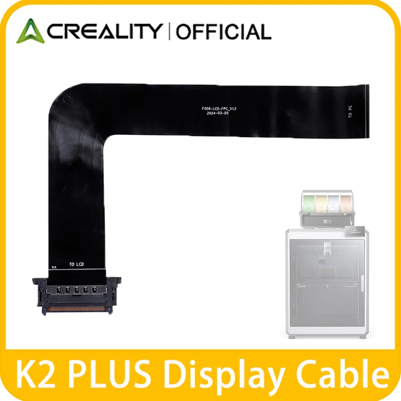 

Creality K2 Plus FPC Cable Touch Screen Display Cable 40P Black PI L207 Interface Touch Panel Screen Cable for K2 Plus 3d Printe