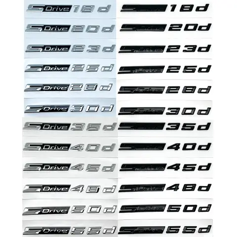 3D SDrive 30d 50d 35d 18d 20d 23d 25d 40d 45d Logo Letter Car Rear Trunk Badge Emblem Decal Sticker For BMW X1 X2 X3 X4 X5 X6 X7