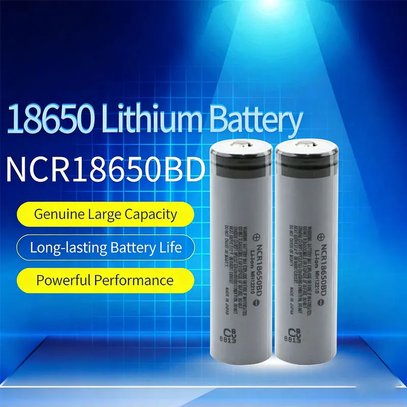 

Original New NCR18650BD 3200mAh 18650 3.7V lithium Rechargeable battery 10A discharge for Flashlight