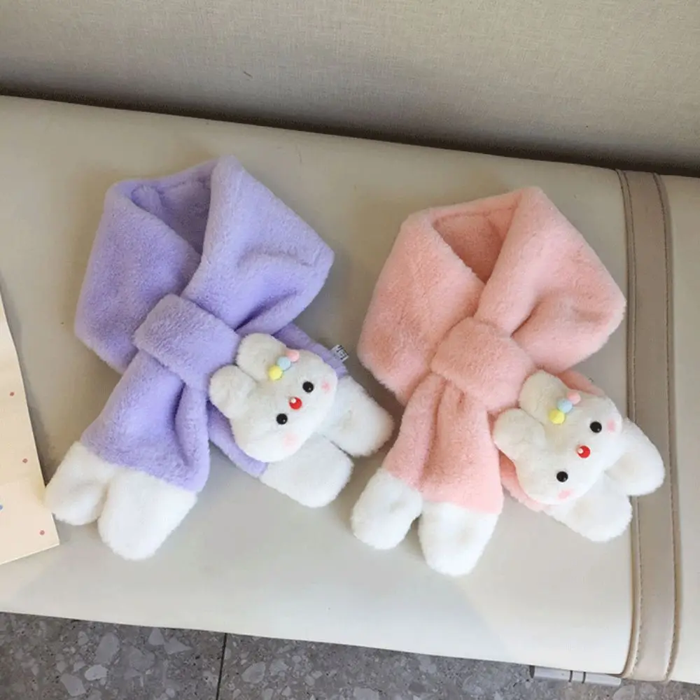 لطيف أرنب وشاح القفازات مجموعات الكرتون نمط وشاح لينة الدفء فتاة و للجنسين وشاح الحلي موسم الخريف الشتاء