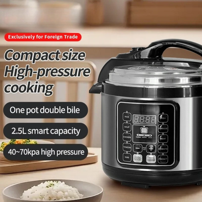 

Electric Pressure Cooker 6L Large Capacity Household Multifunctional Electric Rice Cooker Intelligent Booking 3-step Timer Gears