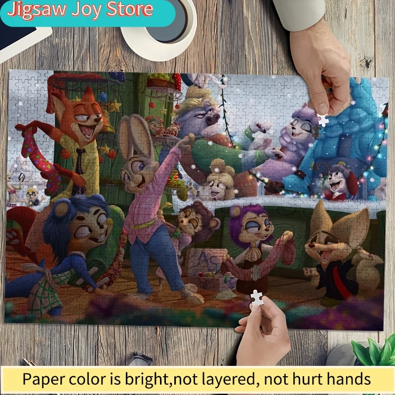 1000 ชิ้น จิ๊กซอว์โปสเตอร์ดิสนีย์ ซูโทเปีย จูดี้ และ นิค ไวลด์ - กิจกรรมสนุกๆ สำหรับครอบครัว, ภาพยนตร์, เกมวันเกิด, ของตกแต่งห้อง