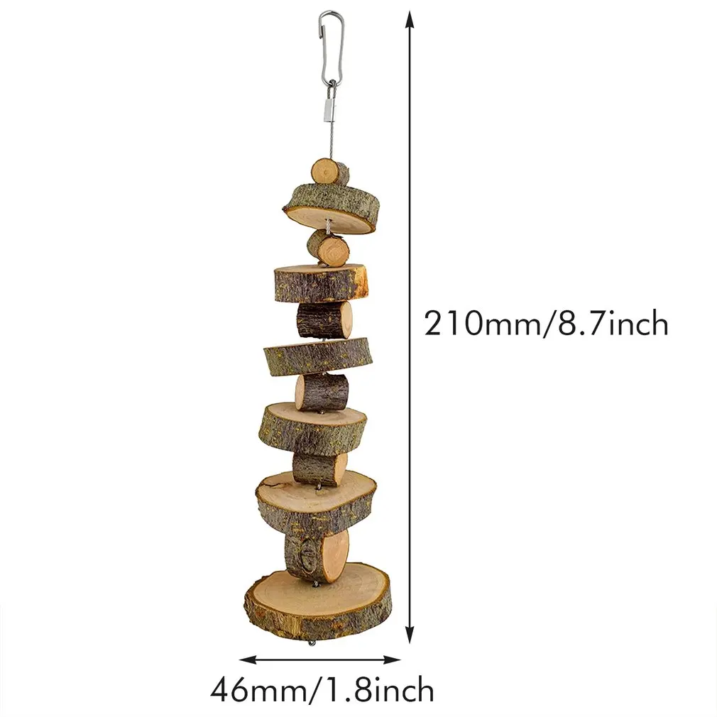 Cuerda de madera de manzana orgánica Natural, juguete masticable de madera de manzana, juguetes de aperitivos de animales pequeños, cuerda para morder, adecuado para hámsteres de conejillos de indias