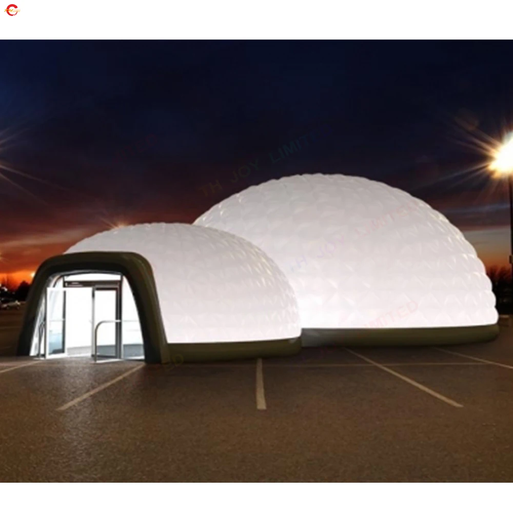 Free Air Shipping to Door 15x8x5mH White Giant Inflatable Igloo Large Dome Tent for Sale