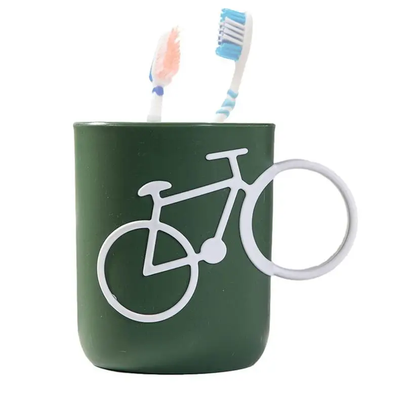 Bathroom Tumbler 340ML Mouthwash Toothbrush Cup Cartoon Cactus Cute Mouthwash Cup Cute Bicycle Toothbrush Cup