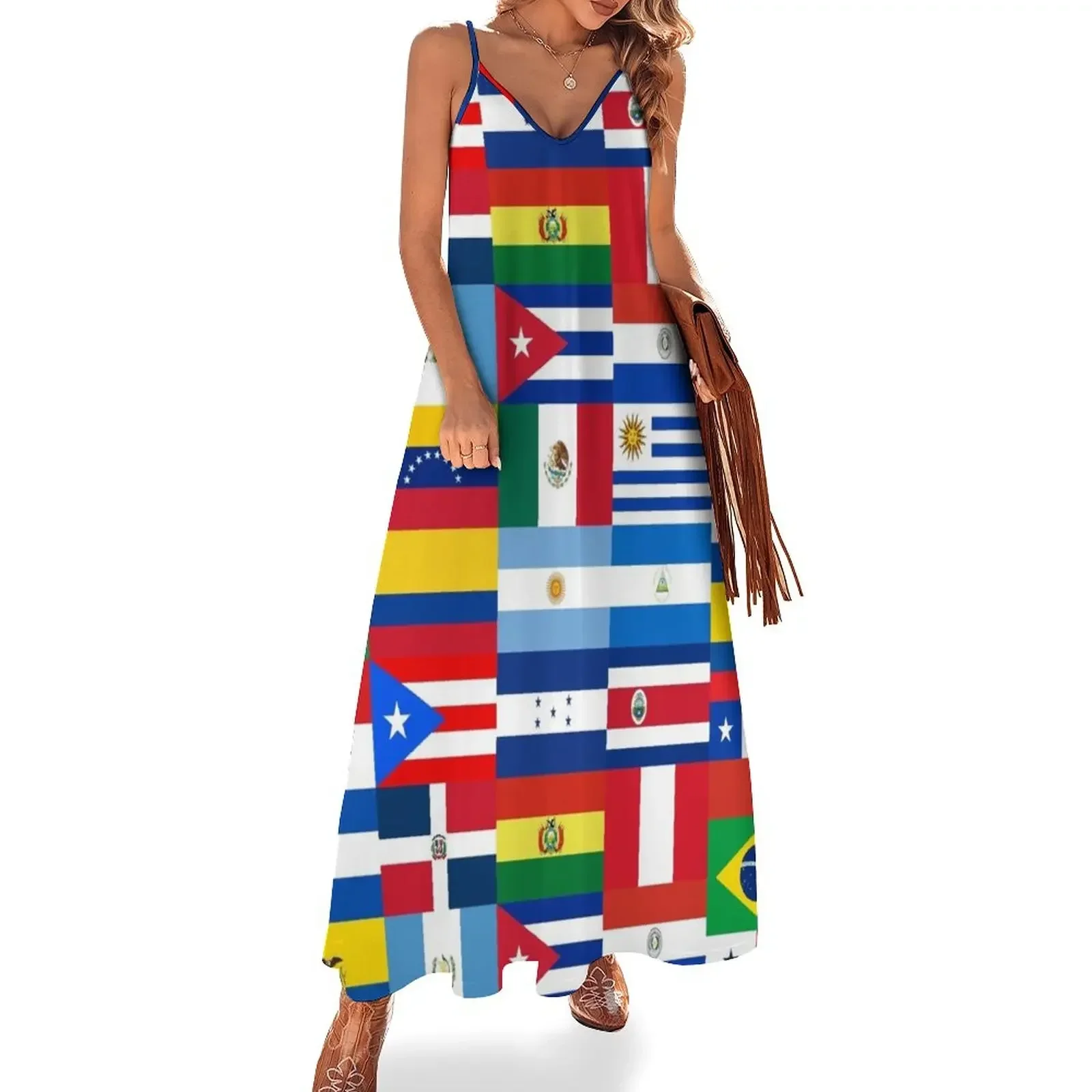 Flags of Latin America Sleeveless Dress evening dresses luxury 2025 elegant women's sets Dress