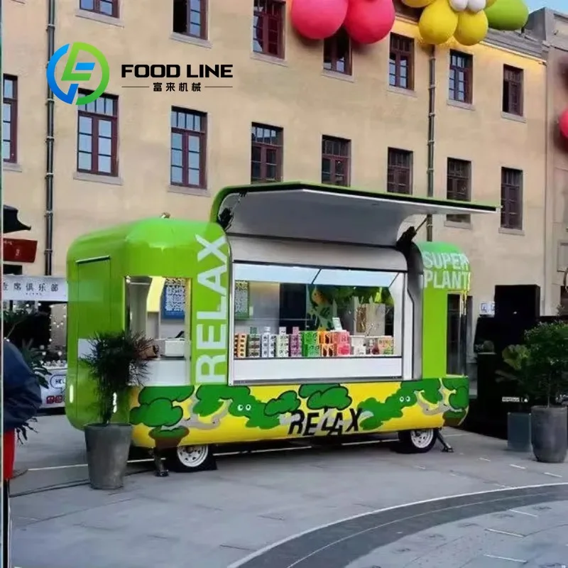 

Customized Mini Round Mobile Street Food Trailer for Sale Hotel Catering Commercial Use