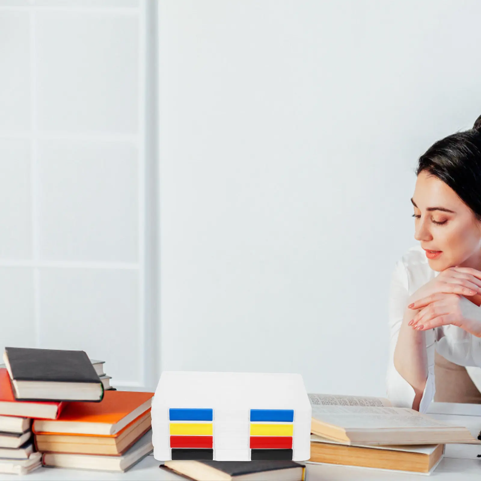 

Набор из 4 прозрачных органайзеров для документов, штабелируемых коробок для хранения файлов, держателей для папок и документов