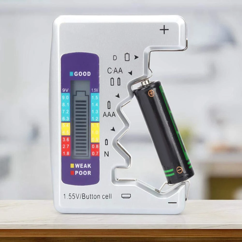 BT-886 배터리 테스터, 드라이 배터리 파워 테스터, No.5 No.5 디지털 디스플레이 전압 테스터, BT-886 블랙