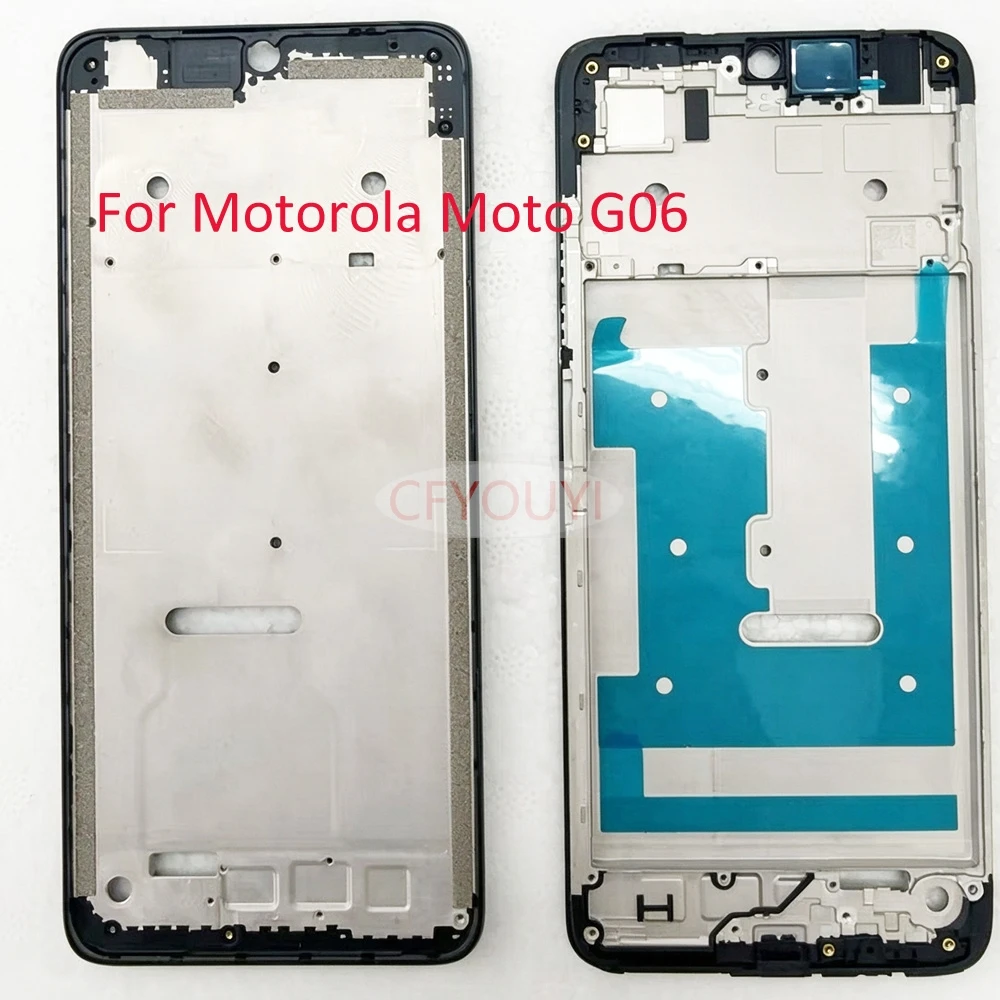 For Motorola Moto G06 Front Housing LCD Middle Frame Bezel Plate Replacement Part