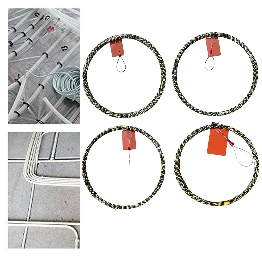 1pc Wire Threading Device 5/10/15/20M Spring High Elasticity Rope Pulling Device Electrician Wire Cable Puller Needle Threader