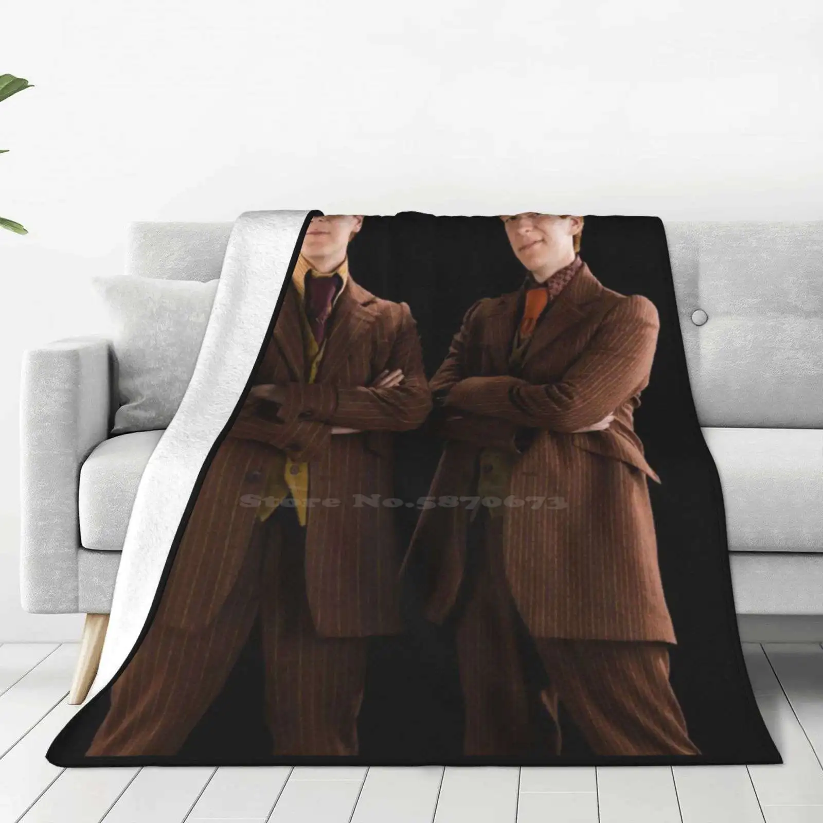 Fred And George Weasley Fashion Soft Warm Throw Blanket Fredandgeorgeweasley Jamesphelps Oliverphelps Weasleytwins