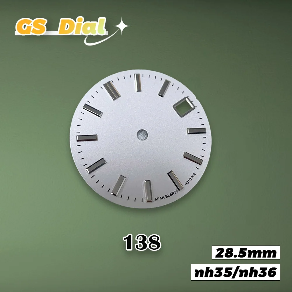 جديد 28.5 مللي متر جودة عالية GS شعار NH35 Sunray الهاتفي مناسبة لحركة NH36/4R/7S لا مضيئة ساعة تعديل الملحقات