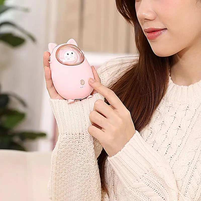 Cute Hand Warmer Portable Night Light Hand Heater Animal Shaped Warm Up Tools Fast Heating 3000mAh Rechargeable Winter Supplies