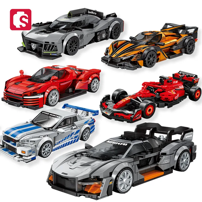 SEMBO Speed Sports Car Assembly Building Blocks Set MOC City Vehicle Models Super Racing Car Bricks Toys Christmas Birthday Gift