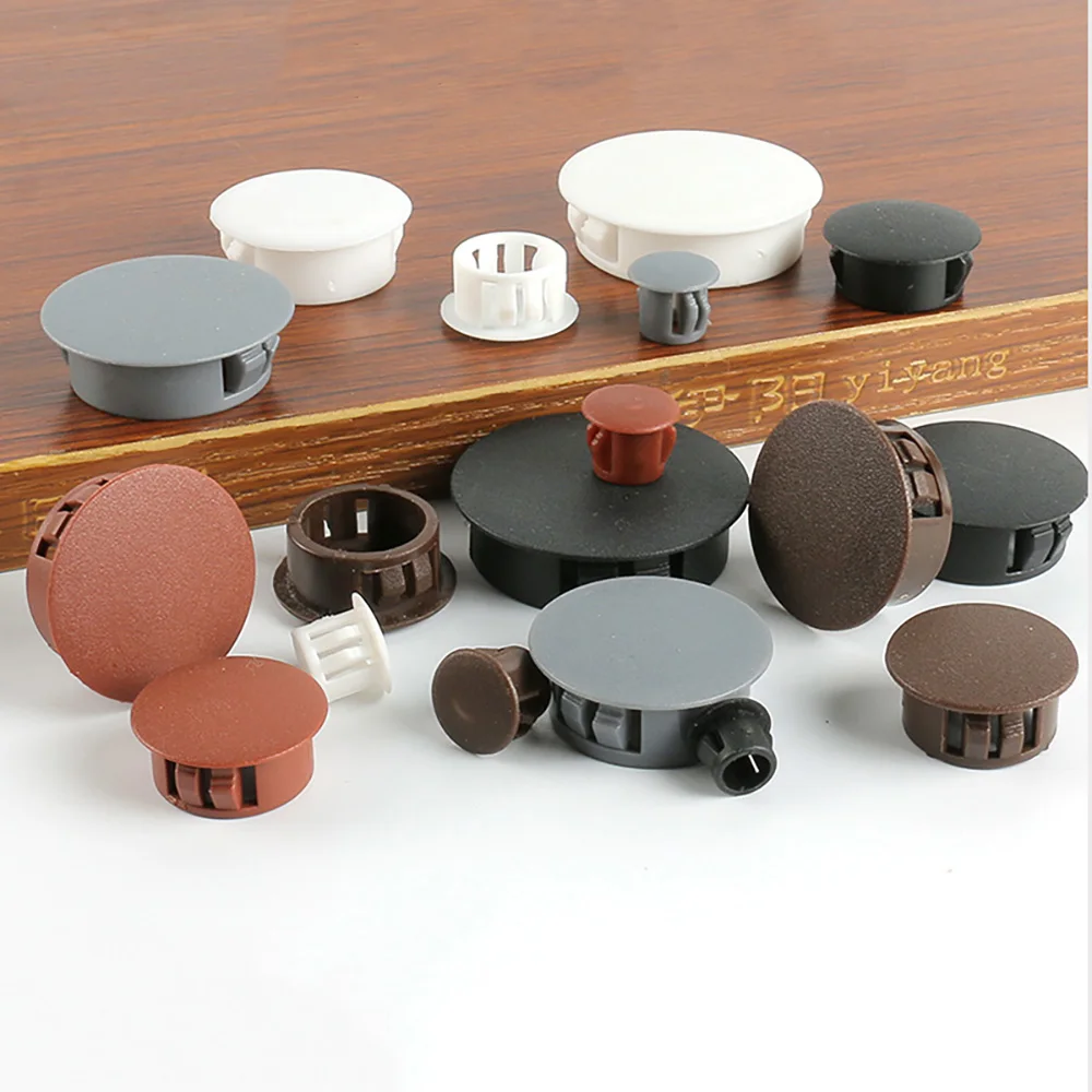 5/10/20pcs diameter 5-60mm Furniture Table Box Extra Hole Dust Caps Plugging 5 Color Nylon Hole Plug Plastic Round Snap-on Cover