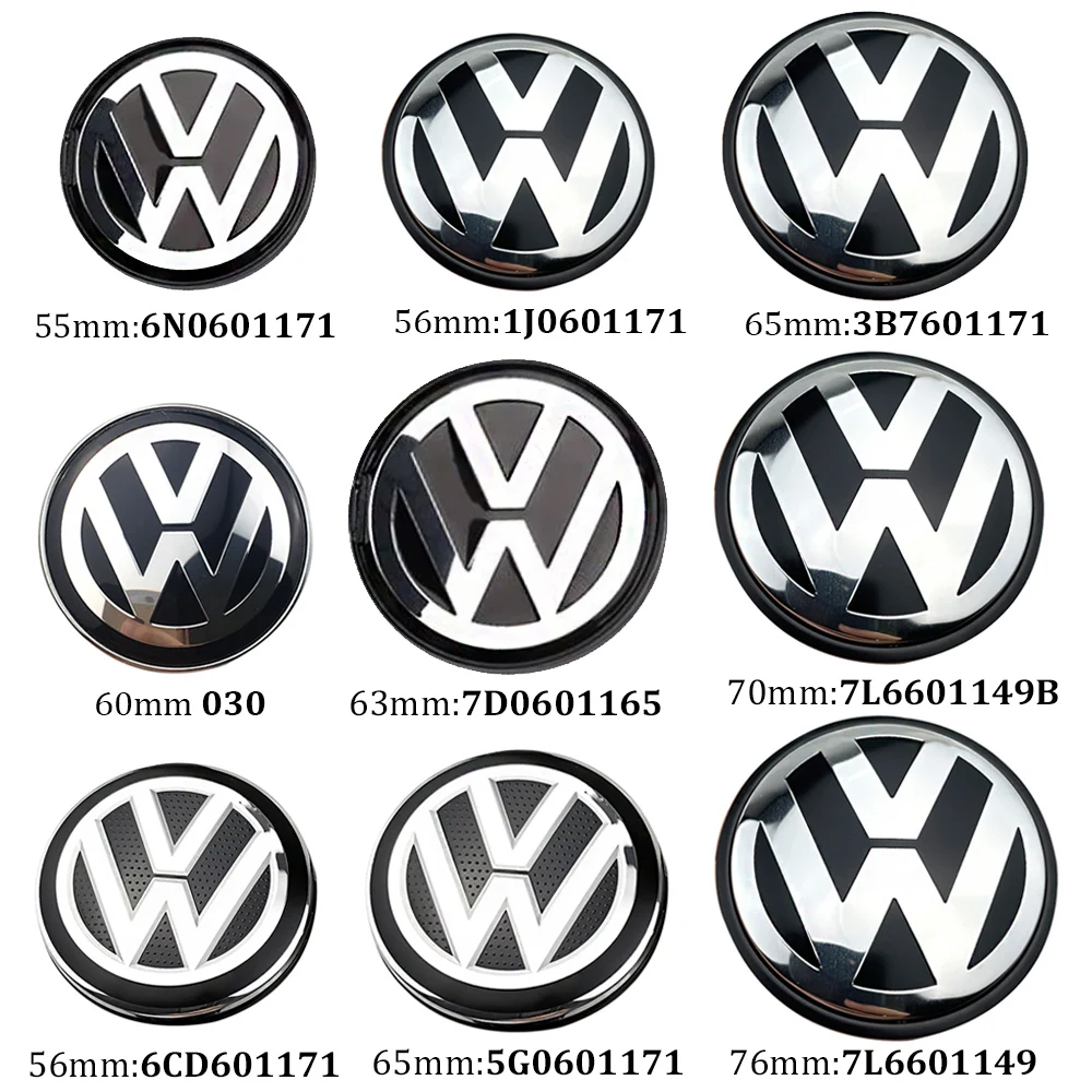 4pcs 55mm 56mm 65mm 70mm Car Wheel Center Hub Caps Cover for VW Volkswagen Golf Polo Passat Touran CC B5 B6 B7 Jetta accessories