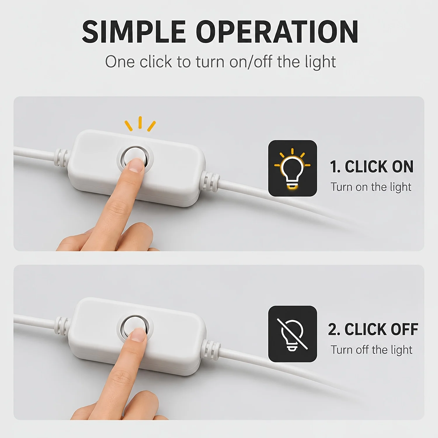 USB LED Strip Lights Button Switch One Key Control Flexible Cuttable Self-Adhesive For Bedroom Kitchen Home Atmosphere Lighting