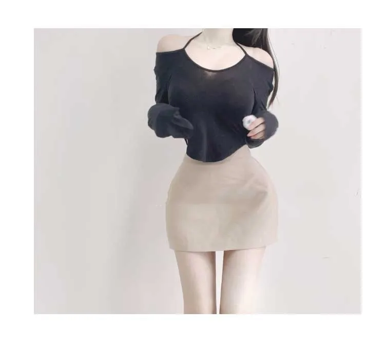 Modisches, bequemes Damen-Langarmshirt mit Dongda Gate Taillenbund und Kordelzug für den Herbst, schmal geschnitten