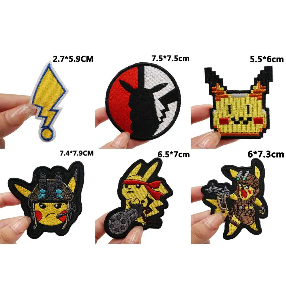 Karikatür karakter taktikleri işlemeli yamalar aplike dikiş etiket punk biker Band kaya giysi rozetleri ile kanca geri