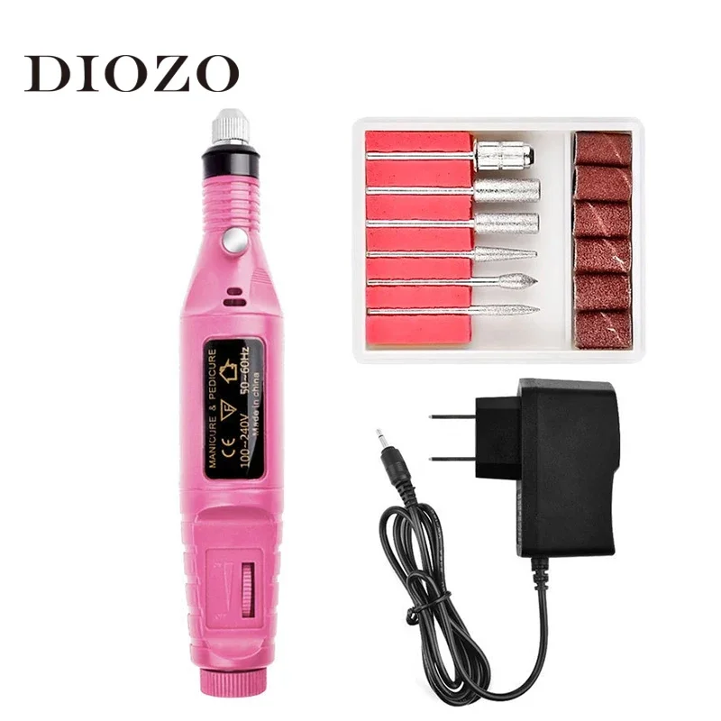 

Professional Electric Manicure Machine 6 Bits Nail Drill Pen Handle Pedicure File Polish Shape Tool Nail Art Feet Care Tools