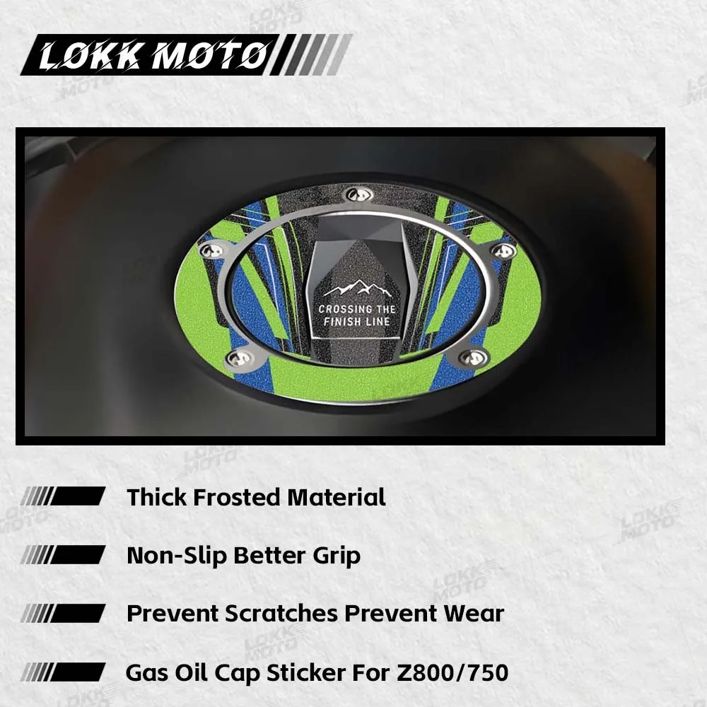Frosted Motorcycle Cap Sticker Protection Tank Decals For Z900 Z800 Z650 Z750 ZX6R ZX10R ER6N/F Ninja 400 650 H2R H2 H2-SX 