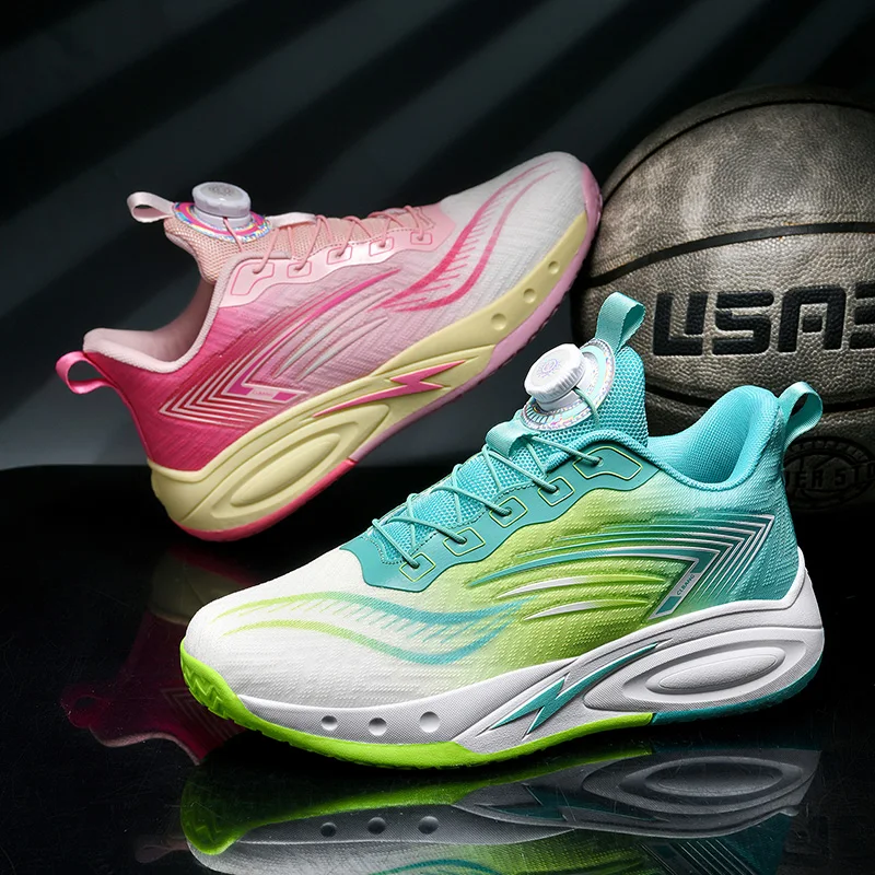 Basketball shoes spring summer anti-slip soft sole competition ball shoes outdoor casual sneakers students sports running shoes