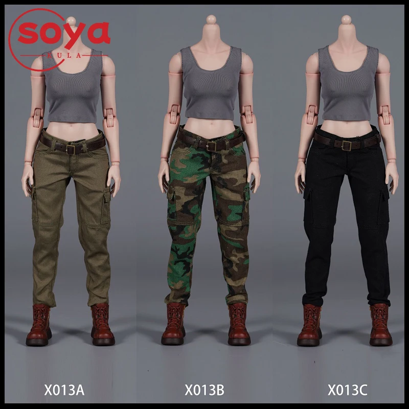 AFS X013-ropa táctica femenina a escala 1/6, chaleco de combate, pantalones de trabajo, modelo de ropa para muñecas corporales de figura de acción de soldado de 12"