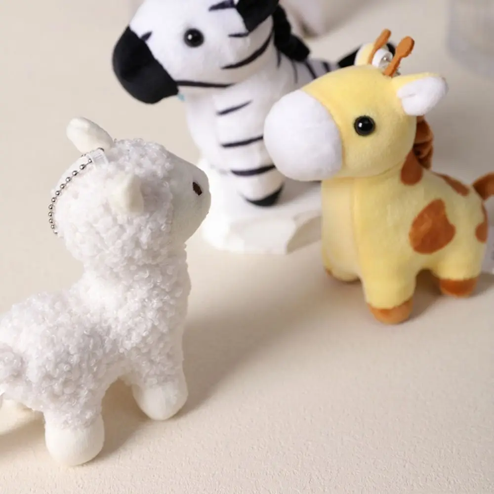 LLavero de caballo de peluche, decoración colgante de caballos, colgante de jirafa, adornos para mochila, lindo burro de poni, muñeca pequeña para niño y niña