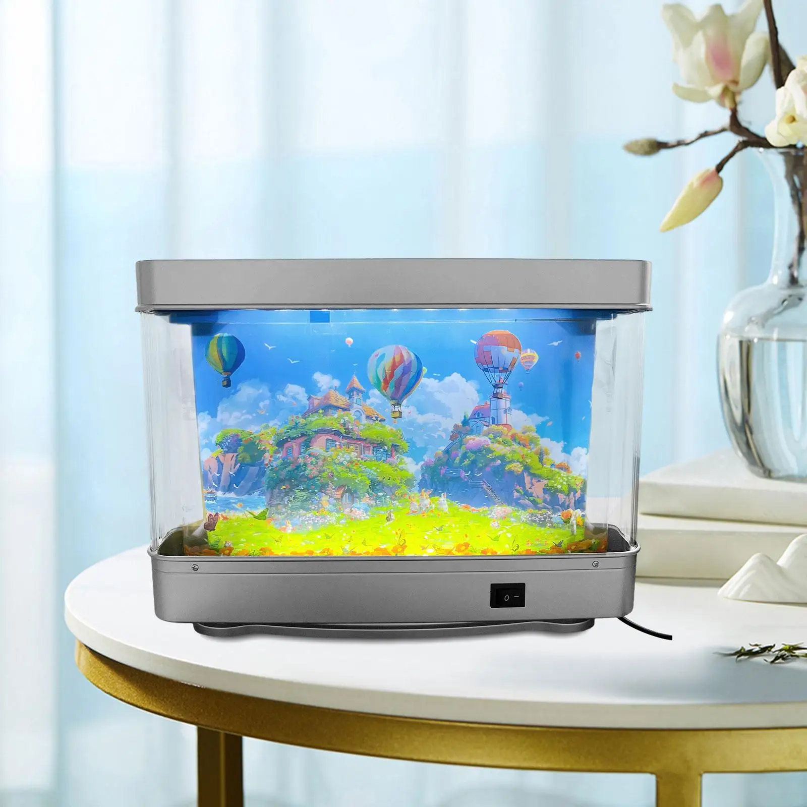

Artificial Aquarium Lamp Modern Tabletop Mood Lamp for Office Indoor Bedroom