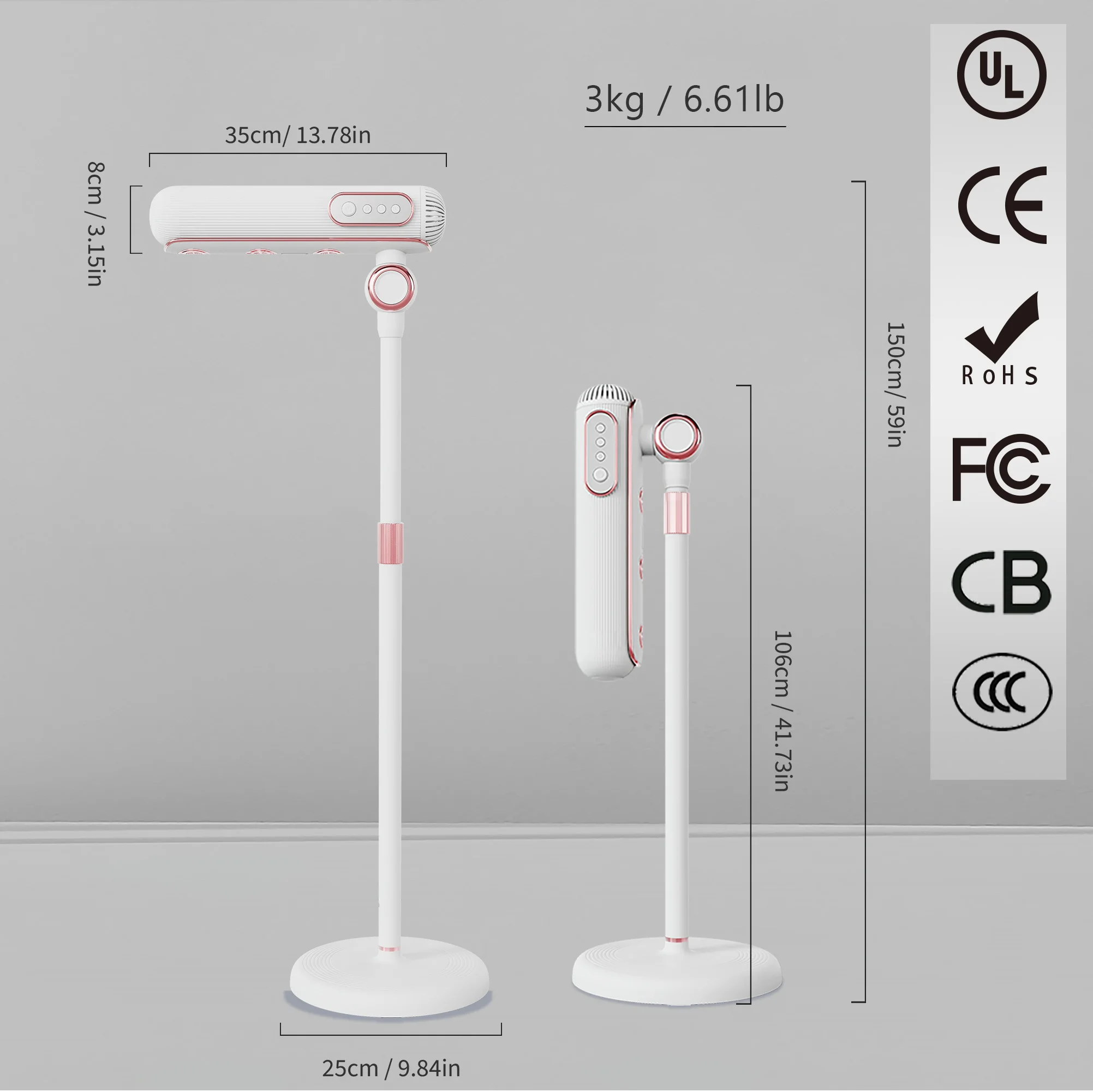 Professional Vertical Stand Hair Dryer Handsfree Floor Standing Stand Up Dryer High Speed Negative Ion