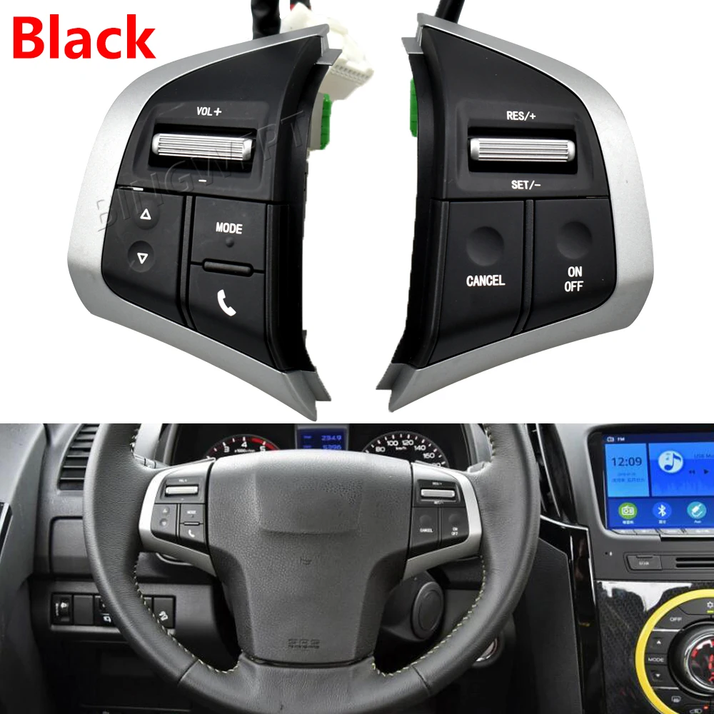 

Car Cruise Control Switch Steering Wheel Button Audio Media switches For chevrolet D-MAX 2019 for isuzu dmax 2013 accessories