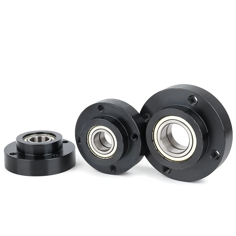 1PCS Double Bearing Short Compact Round Flange BGREB BFL51 Steel Blackened