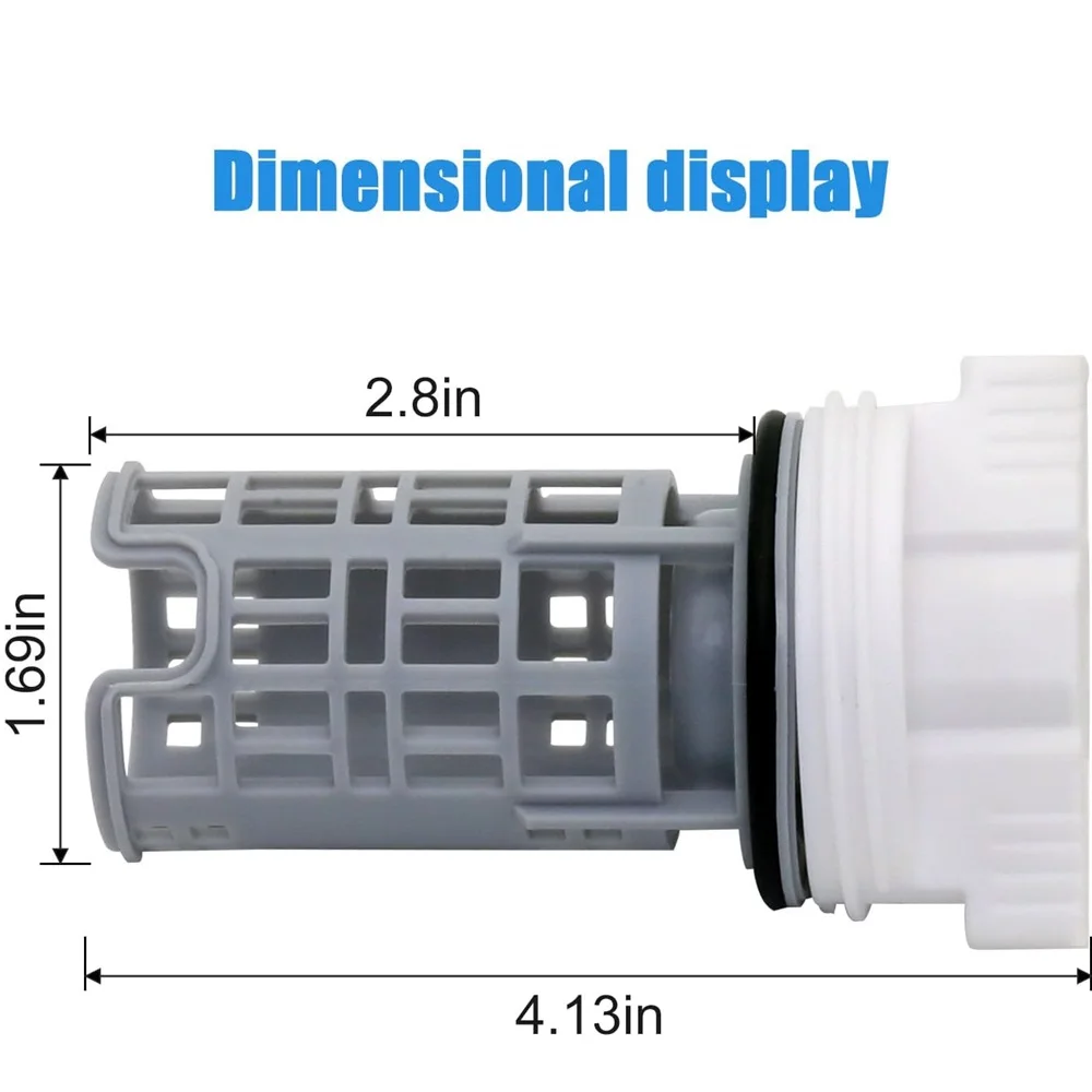 DC97-16991A Washer Drain Pump Filter, Washing Machine Filter Compatible with Samsung Washing WF42H5000AW, WF42H5000AW/A2