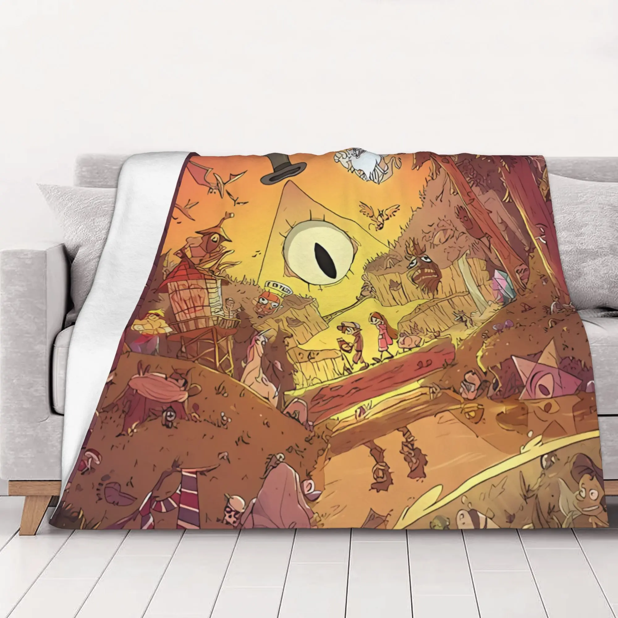 1PC Classic G-gravity Falls home room decorations Winter Blankets for Adults Bedding Home Interior Sofa Knee