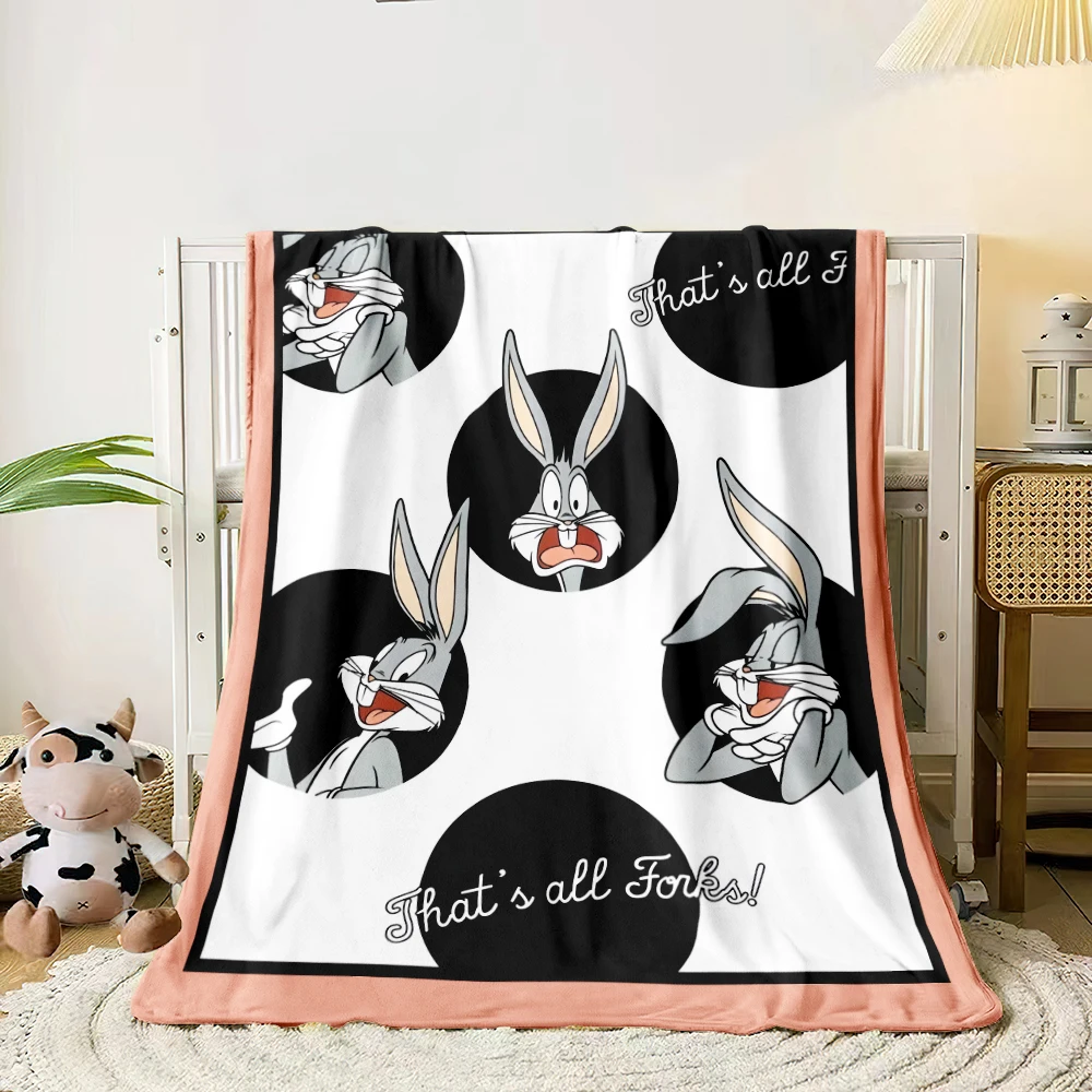 Bugs Bunny Cute blanket to keep warm birthday gift to keep warm blanket super cute thin blanket Portable Anti-Pilling Picnic