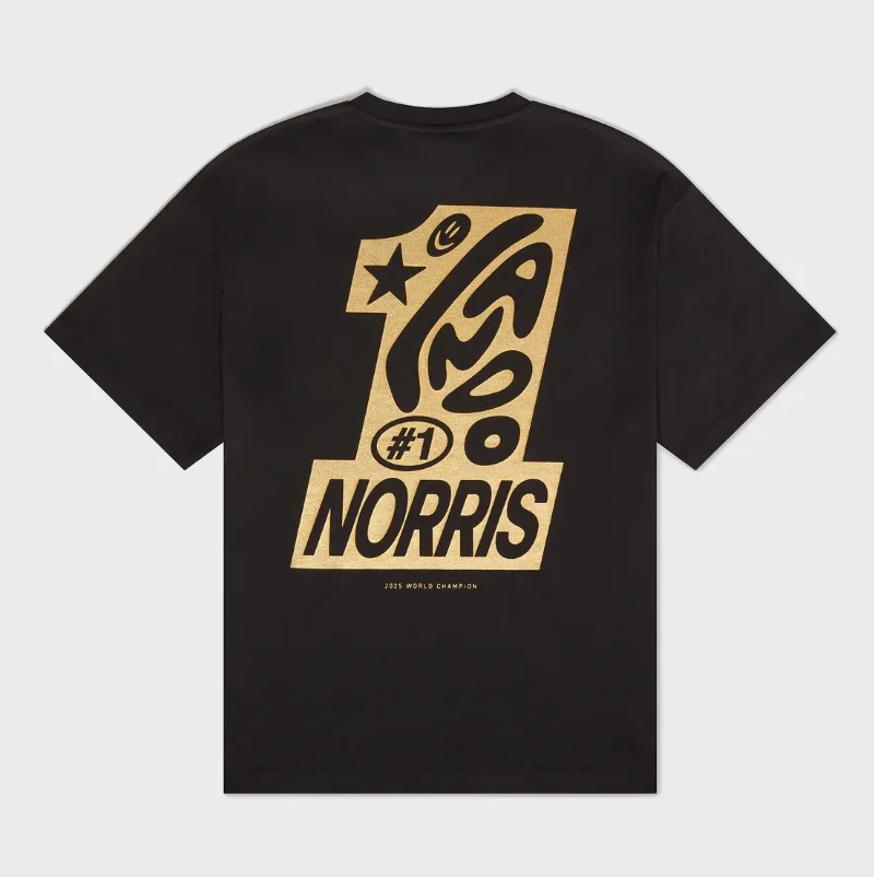 2026 New LN1 Grandstand'25 Jersey Lando Norris Extreme Sports Breathable Pure Cotton Casual Short Sleeved Sweatshirt Summer