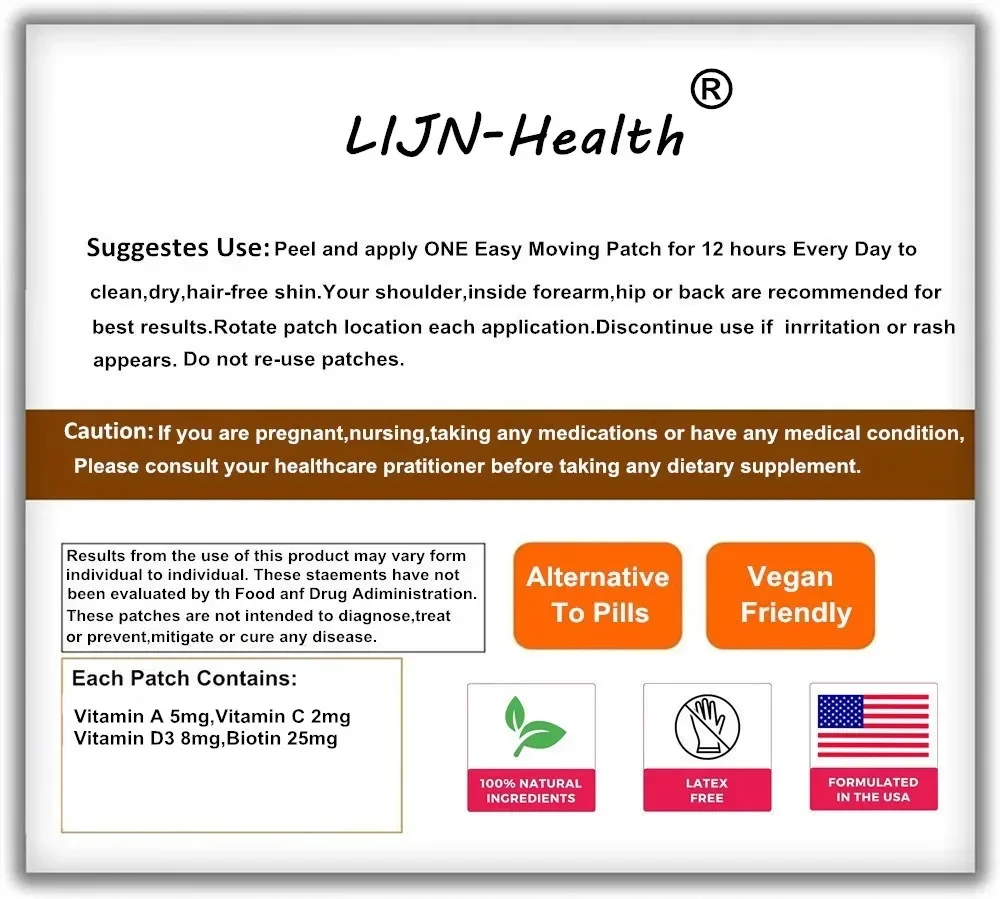 Transdermal Patches Biotin Plus — поставка на одну месяц