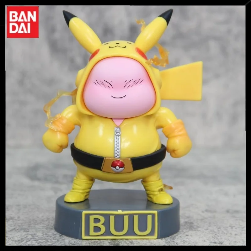 Anime Dragon Ball Hand-Made Action Figure Magin Fat Buu Cos Pikachu Q Version Kawaii Model Ornament Vehicle Doll Children Gift