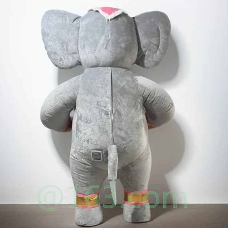 Adult Elephant Inflatable Mascot Costume Funny Street Walking Cartoon Giant Animal Shaped Inflatable Suit for Events