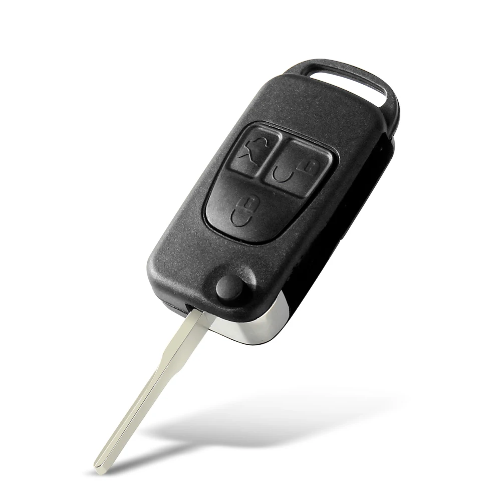 KEYYOU Free Shipping For Benz W168 W124 W202 W203 A C E ML C CL S SL SEL SLK E113 For Mercedes Flip Folding Remote Car Key Shell