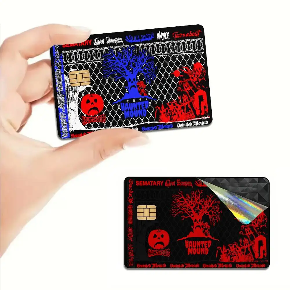 S-Sematary Haunted Mound Harold USA Fashion Matte Gold Silver Black Matte Film Skin Sticker Tape for Bank Credit Debit Card