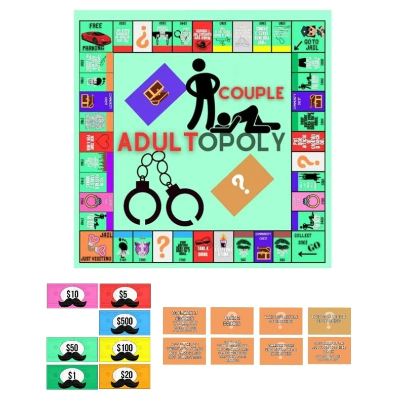 Couples Fun Night Board Game Exciting Opoly Interaction for Adults