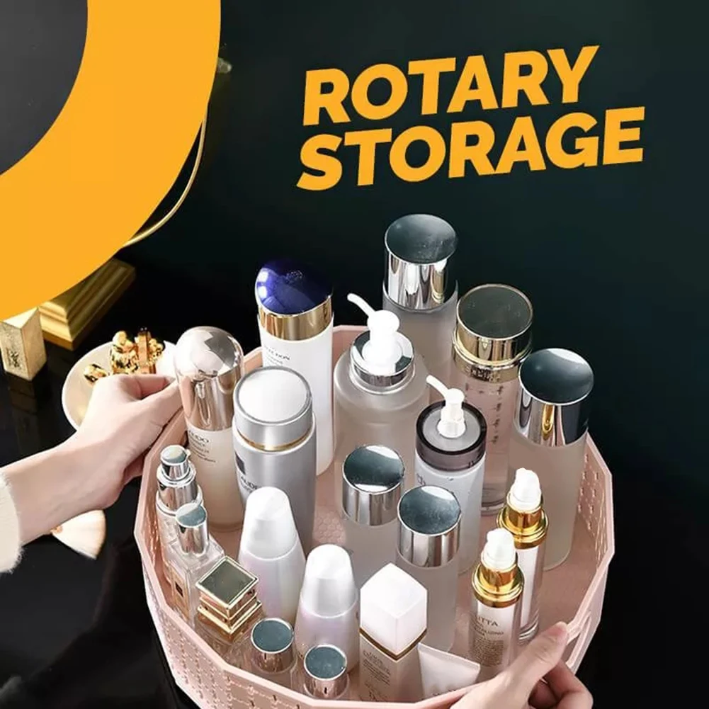 Rotating Bathroom Storage Not Easy To Break Reusable Durable Kitchen Accessories