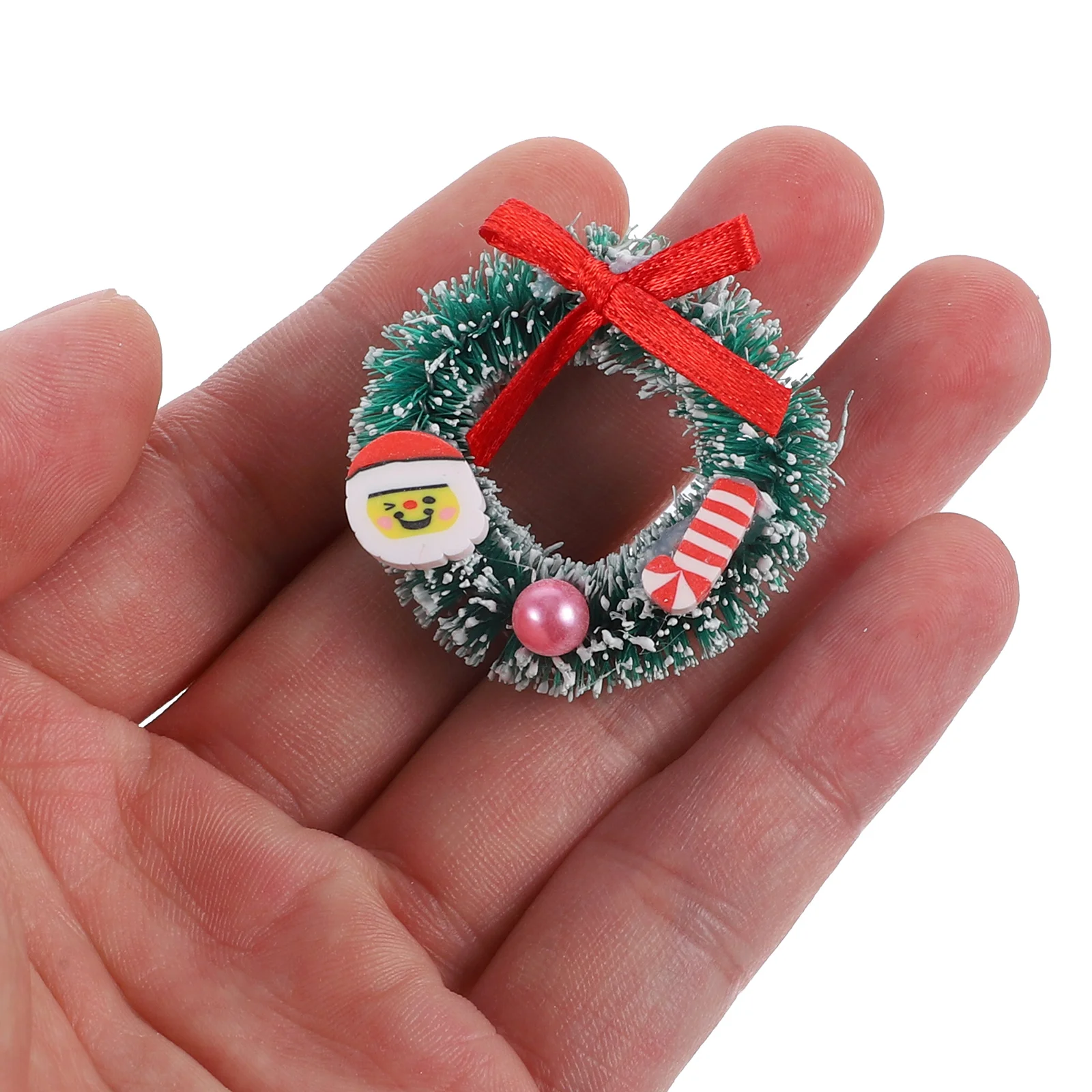 10 ชิ้นตกแต่งคริสต์มาส Garland หิมะภูมิทัศน์ Props Miniature Xmas ตุ๊กตาเครื่องประดับต้นไม้สําหรับห้องนอน