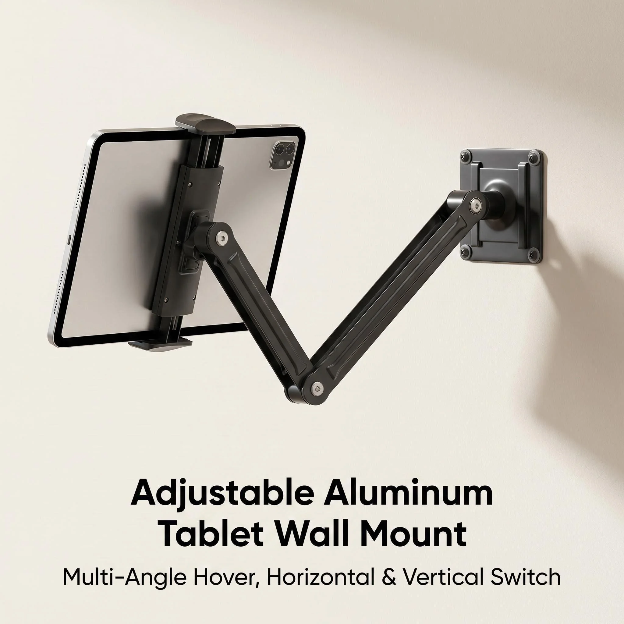 

Metal Tablet Wall Mount Stand, Durable Metal Construction, Space-Saving Design for Tablets, Easy Installation & Versatile Use