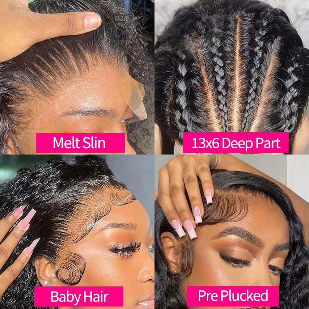 13x6 شعر مستعار موجة عميقة شعر الإنسان 250 كثافة HD الدانتيل الباروكات الأمامية غلويليس مجعد الباروكات شعر الإنسان قبل قطعها مع شعر الطفل