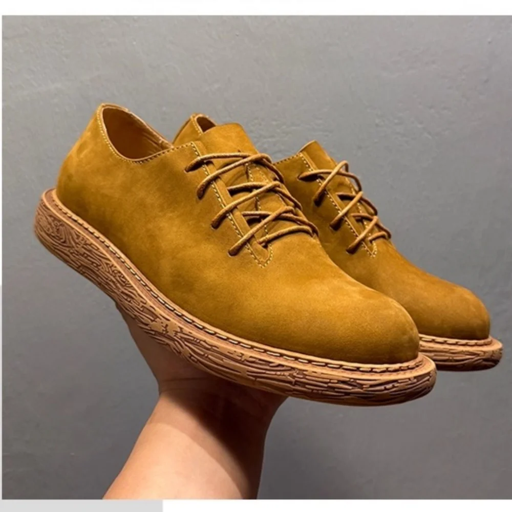 

QHCCID Leather Men's Casual Shoes For Autumn New Style, Cowhide With Matte Texture, Durable And Soft Sole, Casual Board Shoes