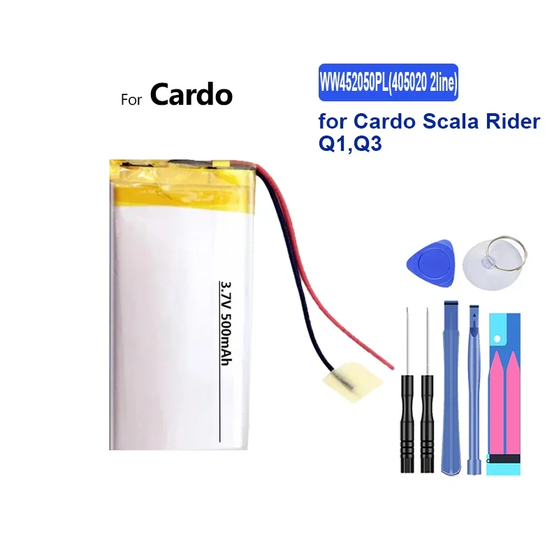 High Capacity Battery 500mAh-900mAh for Cardo Scala Rider Q1 Q3 G4 G9 G9x PackTalk for Schuberth C3 BAT00002 BAT00004 WW4520502P